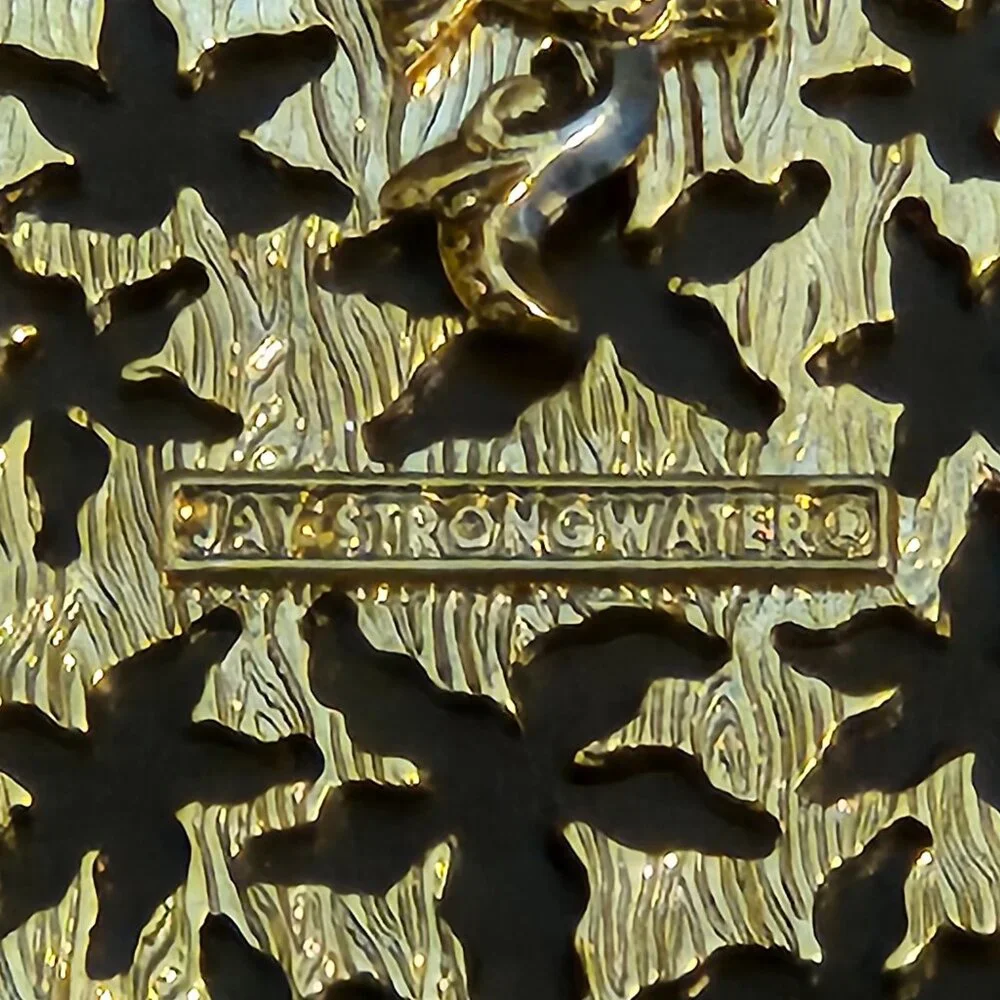 EXQUISITE RARE JAY STRONGWATER LEOPARD JUNGLE LEAF CRYSTAL ENAMEL FRAME